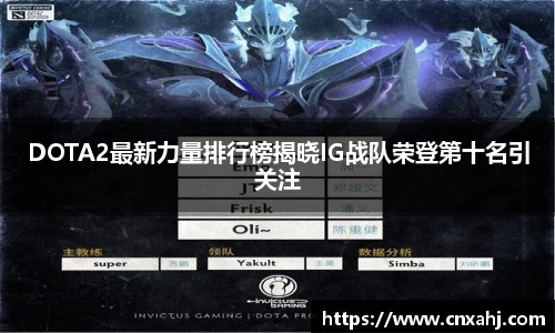 DOTA2最新力量排行榜揭晓IG战队荣登第十名引关注